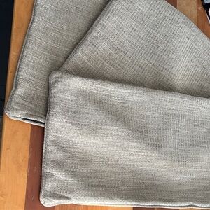 Set of Grey Beige Textured Pillow Covers